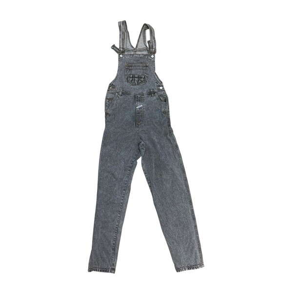 Vintage 90s Y2K Women’s Black Acid Wash Denim Overalls Size Small - Picture 1 of 6